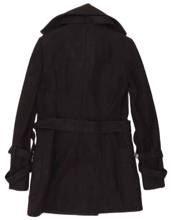 Patrizia Pepe Womens Overcoat IT 42 Medium Black Wool