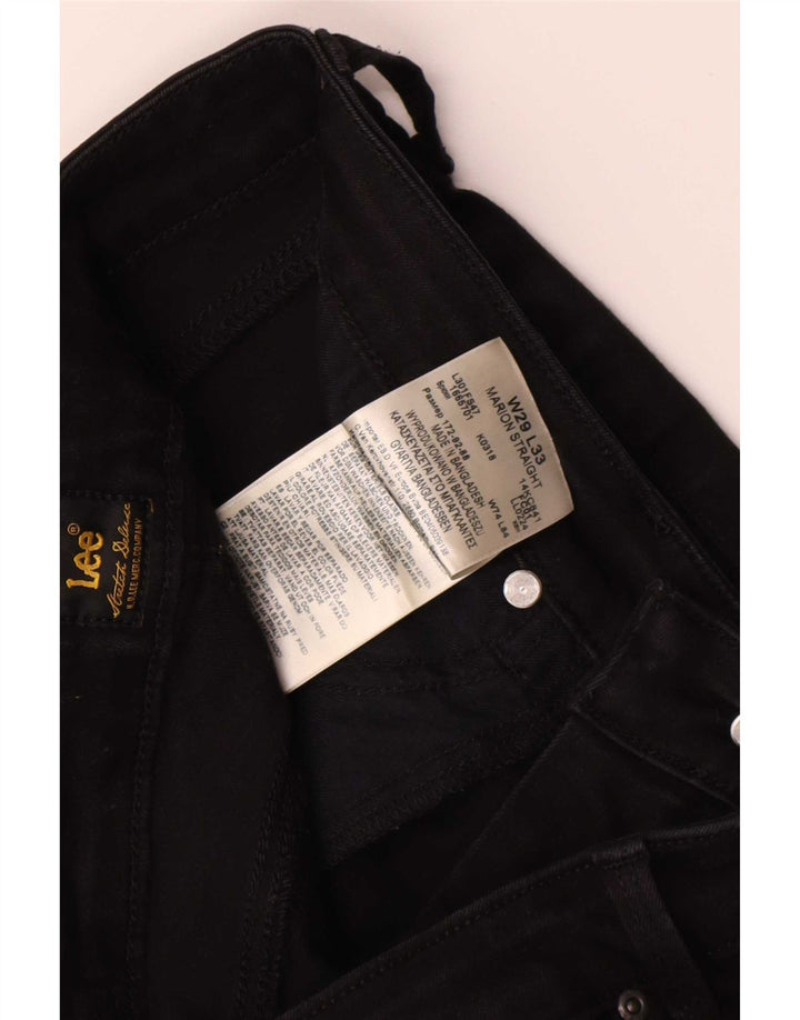 Jeans dritti Marion da donna Lee W29 L28 cotone nero