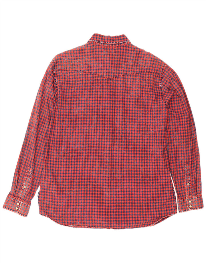 Camicia da uomo in flanella Jack & Jones XL in cotone a quadretti rossi