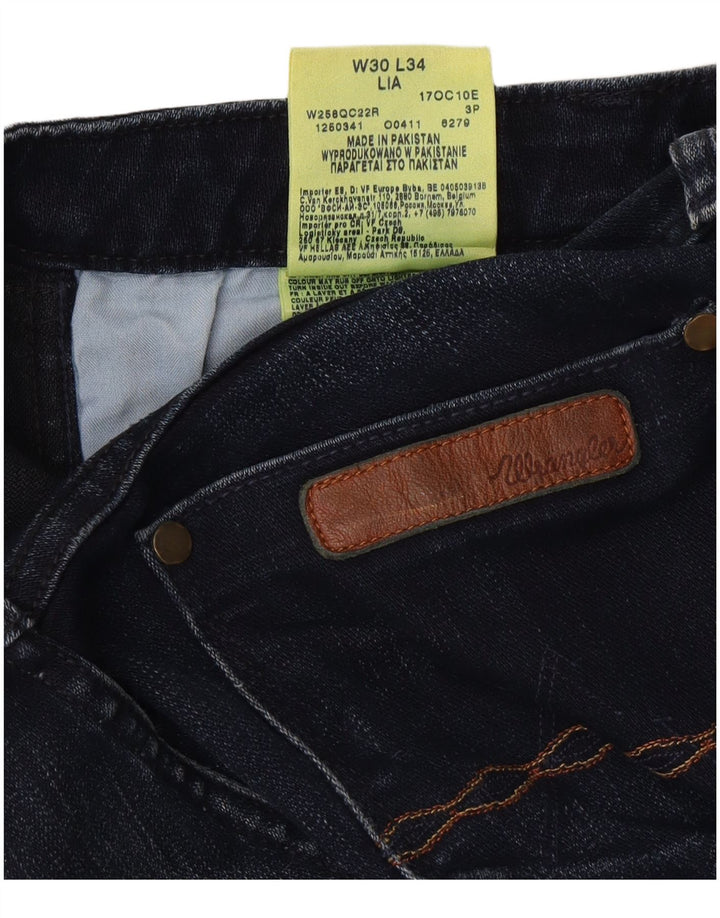 WRANGLER Womens Lia Slim Jeans W30 L28 Navy Blue Cotton