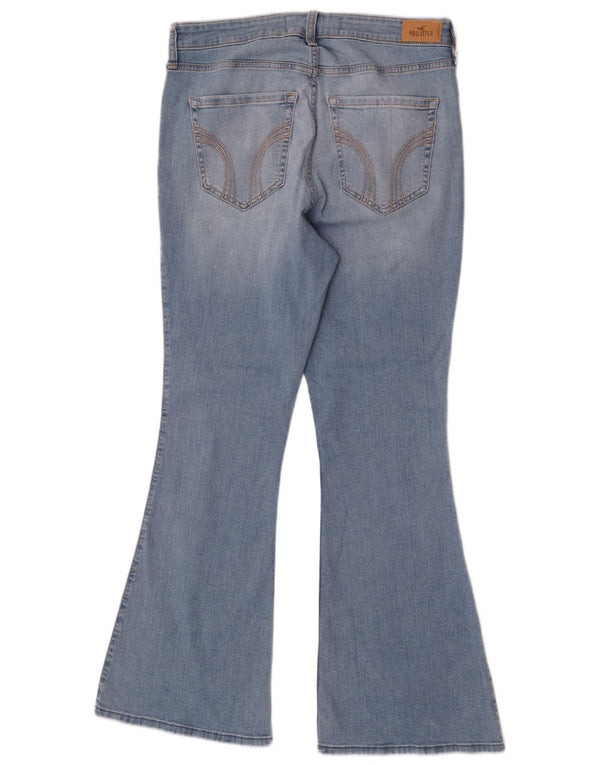 Hollister Womens Curvy High Rise Flared Jeans UK 14 Large W32 L30 Blue