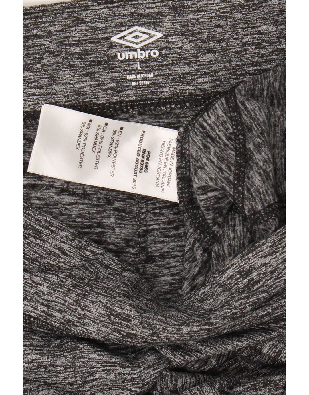 Leggings da donna Umbro UK 16 Large Poliestere chiazzato grigio