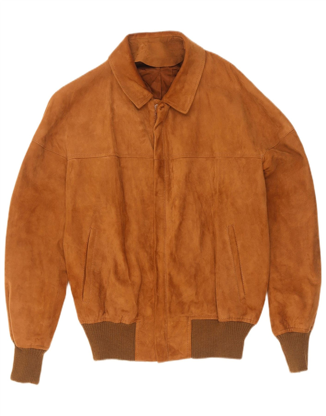 Giubbotto bomber da uomo in pelle scamosciata Maren IT 50 Large in pelle beige