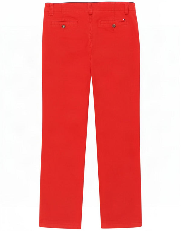 Tommy Hilfiger Womens Straight Chino Trousers US 6 Medium W30 L28 Red