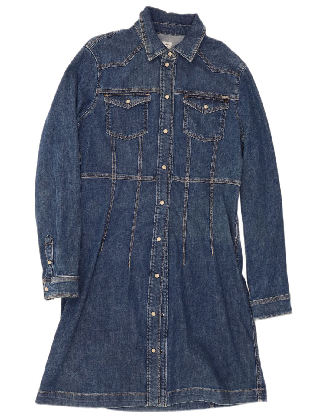 PEPE JEANS Abito in denim da donna UK 14 Grande cotone blu