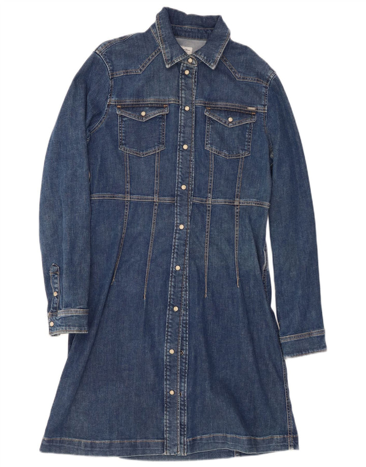 PEPE JEANS Abito in denim da donna UK 14 Grande cotone blu