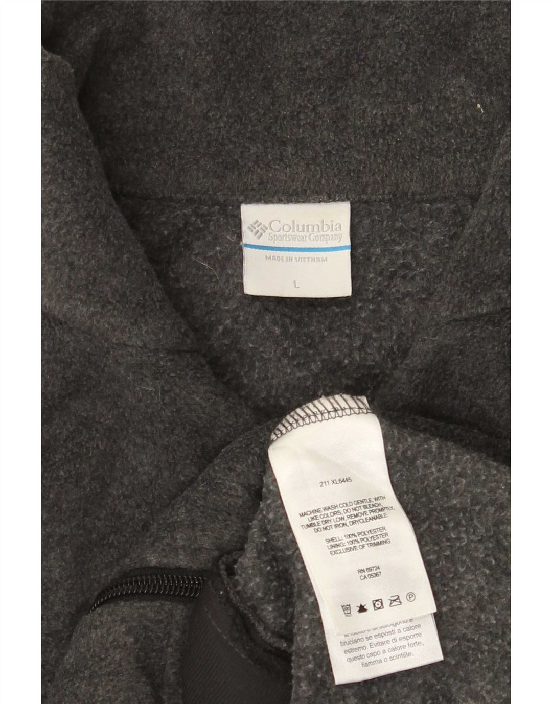 Giacca in pile da donna Columbia UK 16 grande poliestere grigio