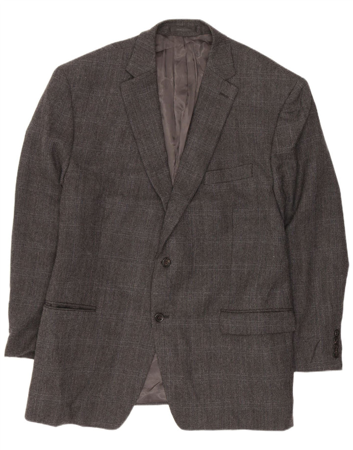 Giacca blazer da uomo vestibilità regolare Ralph Lauren UK 48 3XL grigio a spina di pesce