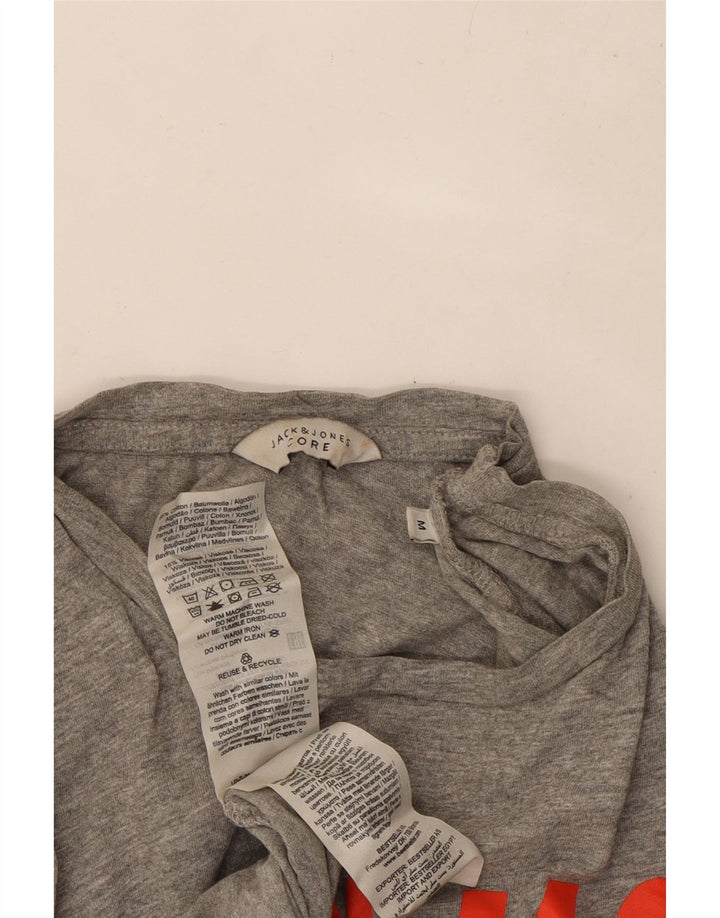 JACK & JONES T-shirt grafica da uomo in cotone grigio medio
