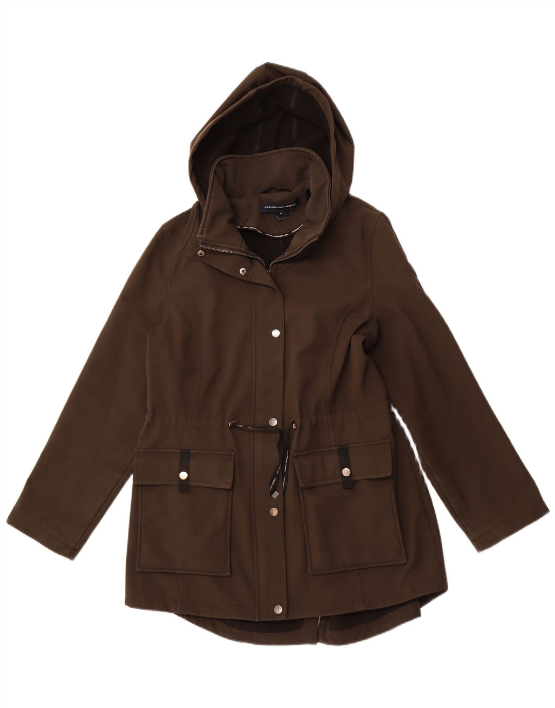 Giacca parka con cappuccio da donna FRENCH CONNECTION UK 12 Poliestere kaki medio