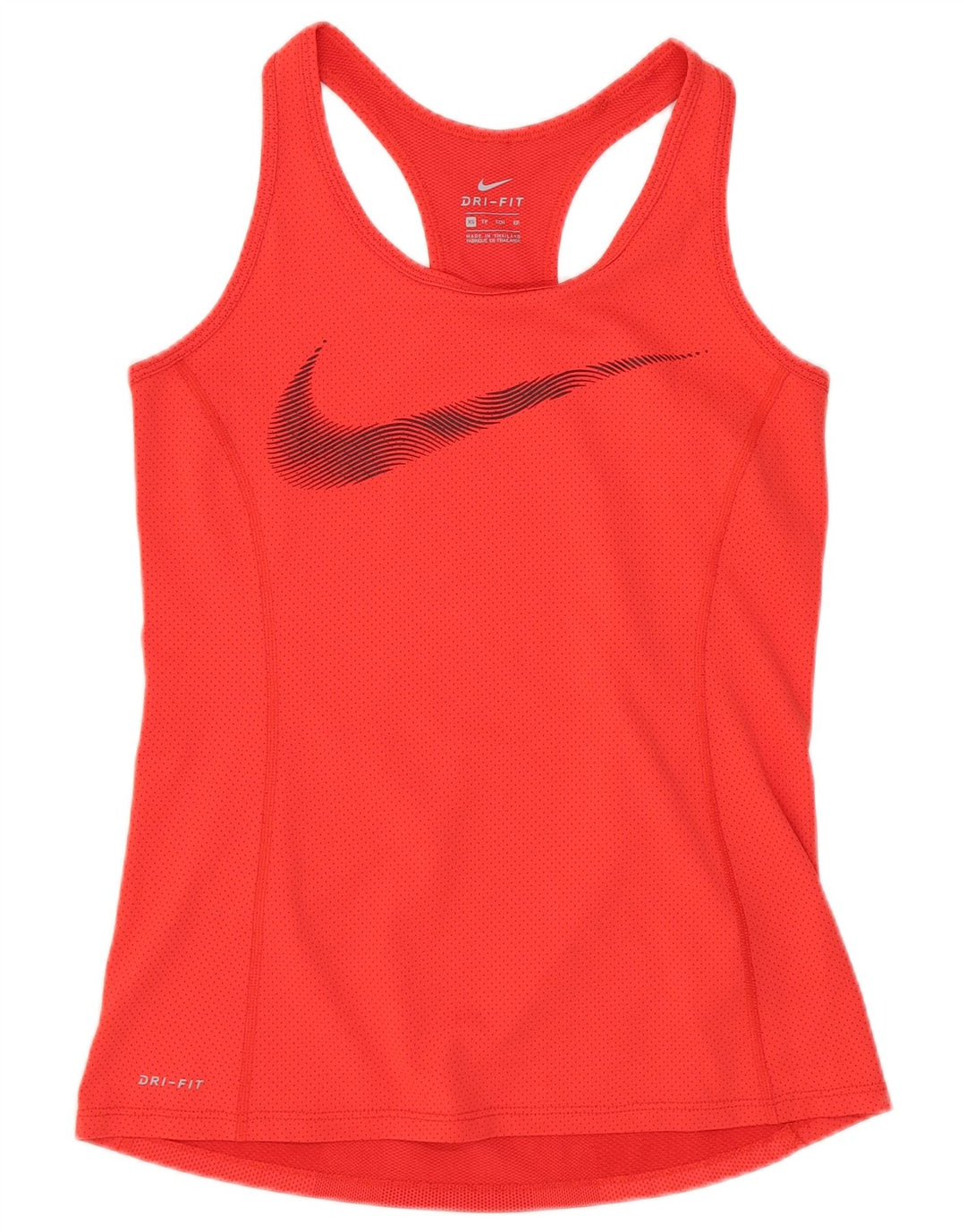 Canotta grafica Nike Dri Fit da donna UK 6 XS poliestere rosso