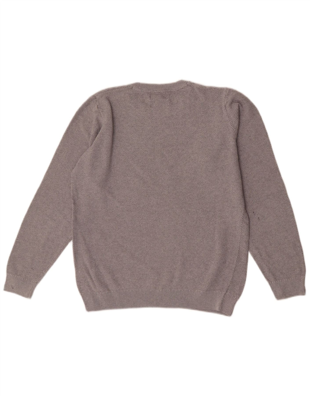 Maglione maglione girocollo da uomo Marks & Spencer piccolo cotone grigio