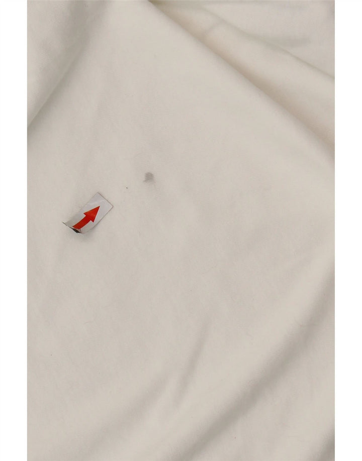 T-shirt oversize da donna ADIDAS UK 8 piccola in cotone bianco