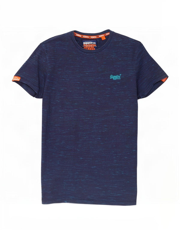 T-shirt da uomo Superdry Top Small blu navy screziato