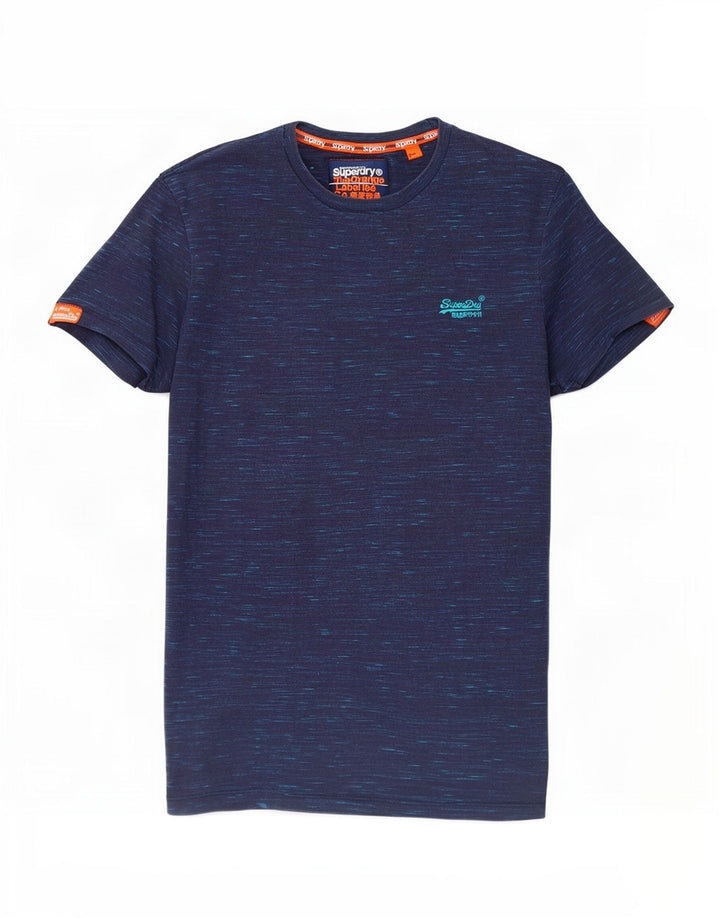 T-shirt da uomo Superdry Top Small blu navy screziato