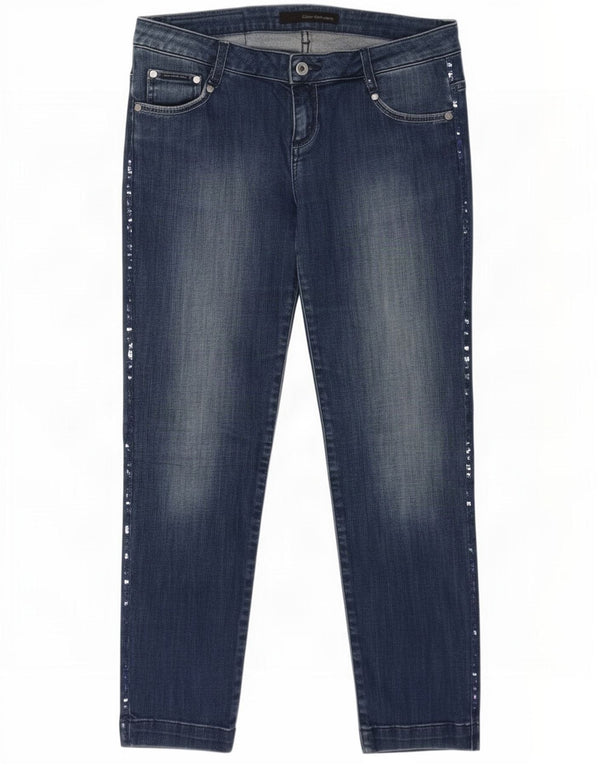 Jeans slim da donna Calvin Klein W30 L28 cotone blu