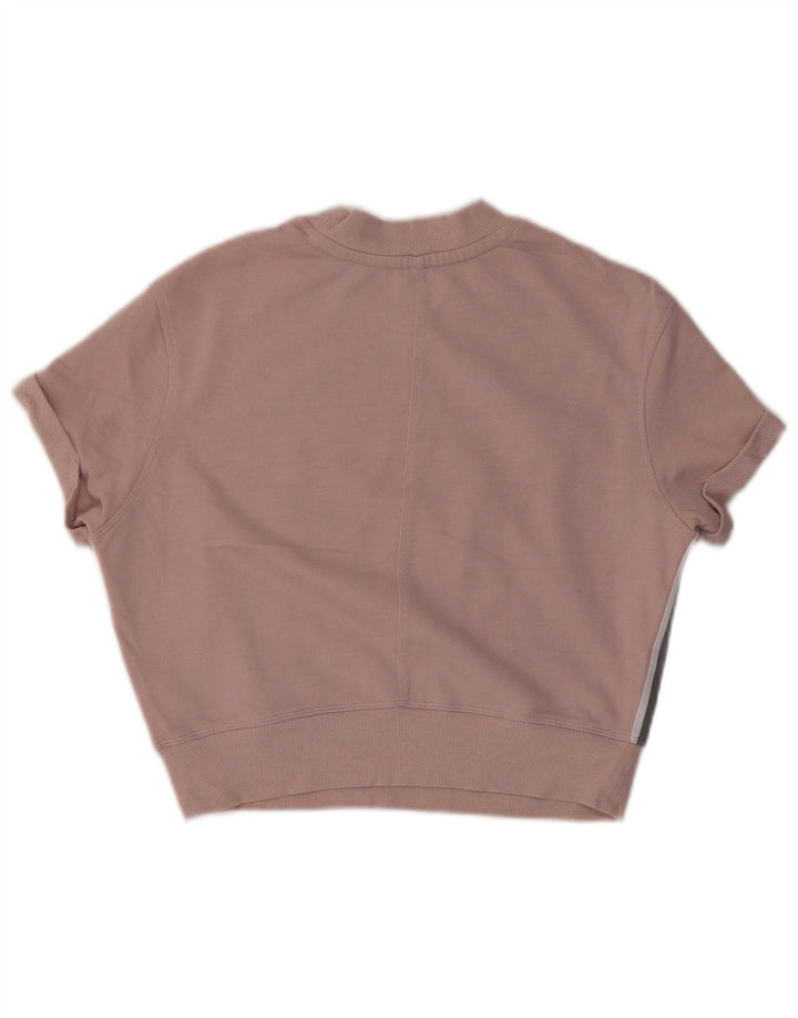 CALVIN KLEIN Tuta intera grafica oversize da donna UK 10 Small Rosa