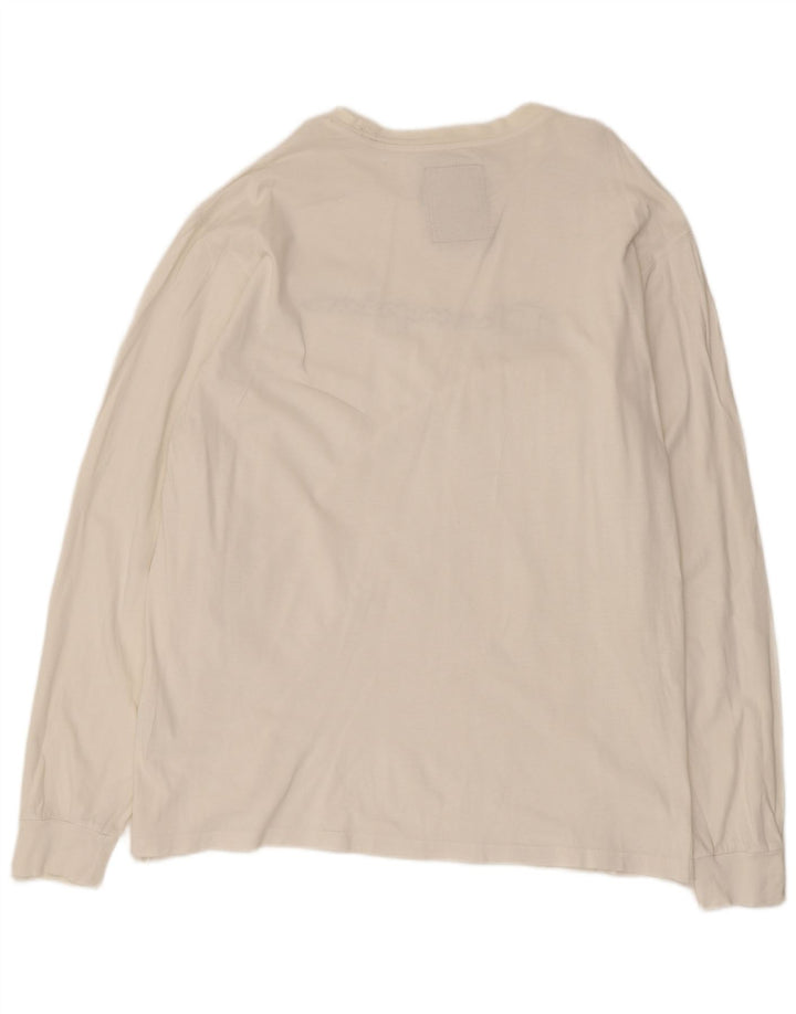 Top grafico da uomo Champion manica lunga 2XL cotone bianco
