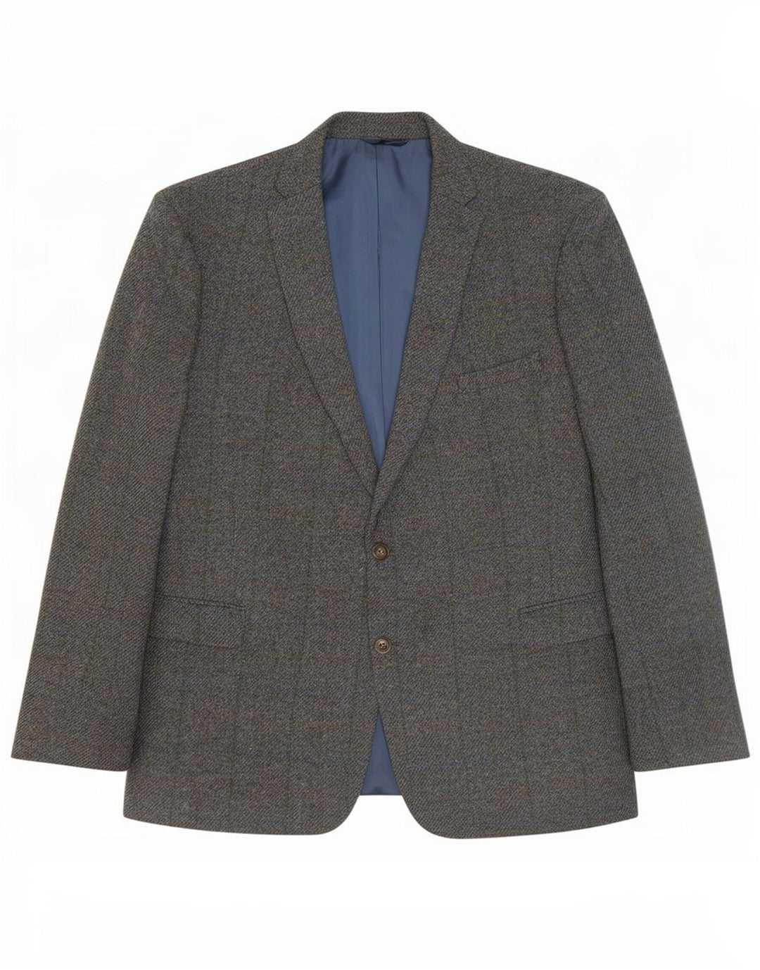 Giacca blazer a 2 bottoni da uomo Harris Tweed IT 52 XL lana a quadri grigia