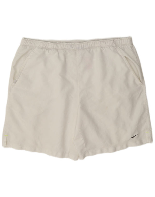 Pantaloncini sportivi Nike da uomo XL in poliestere bianco