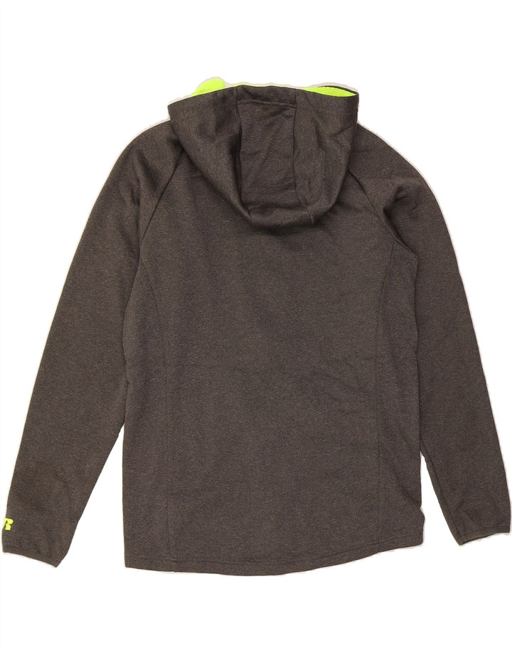 RUSSELL ATHLETIC Mens Zip Hoodie Sweater UK 34/36 Small Grey Polyester Vintage Russell Athletic and Second-Hand Russell Athletic from Messina Hembry 
