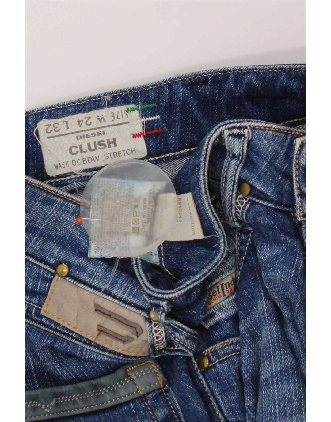 Jeans Clush Slim da donna Diesel W24 L32 in cotone blu