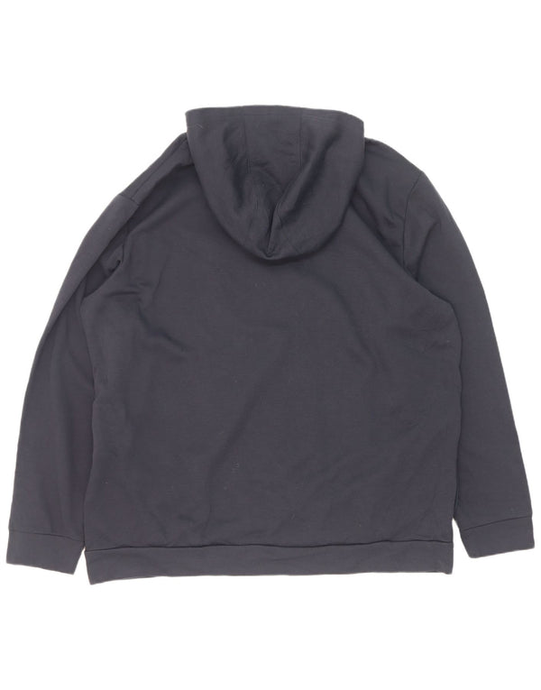 Felpa con cappuccio da uomo Adidas 2XL poliestere blu navy