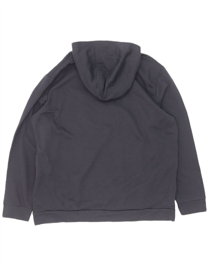 Felpa con cappuccio da uomo Adidas 2XL poliestere blu navy