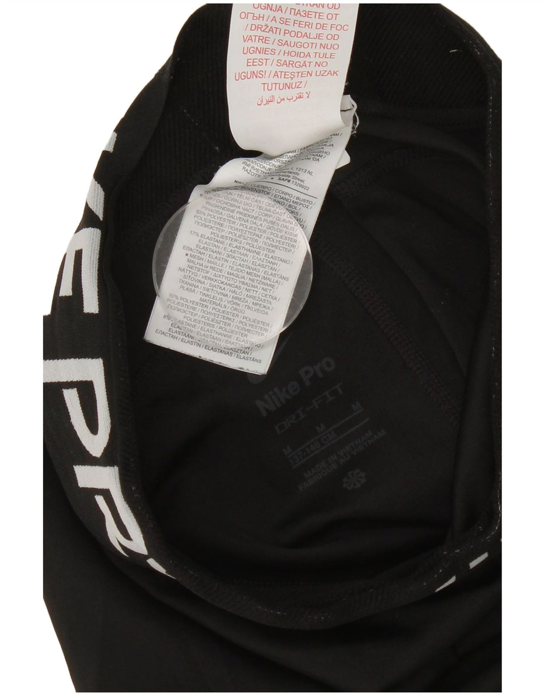 Leggings grafici Nike Dri Fit per ragazzi 10-11 anni blocco colore nero medio
