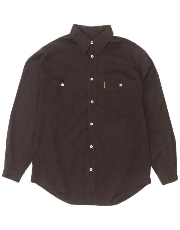 Camicia Armani Jeans Uomo Cotone Media Nera