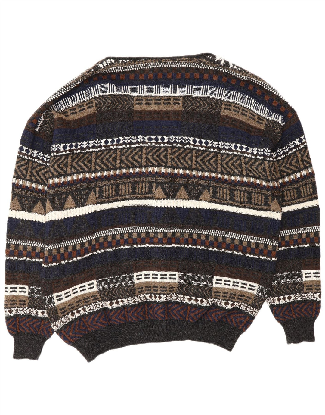 Maglione cardigan da uomo ALLISON WINGATE IT 56 2XL Fair Isle multicolore