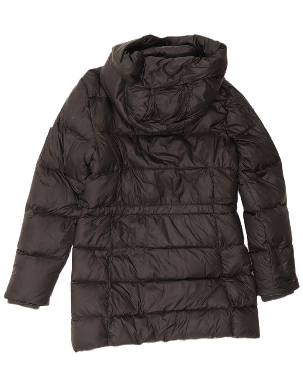 Cappotto imbottito con cappuccio da donna Polo Ralph Lauren UK 14 nylon nero medio