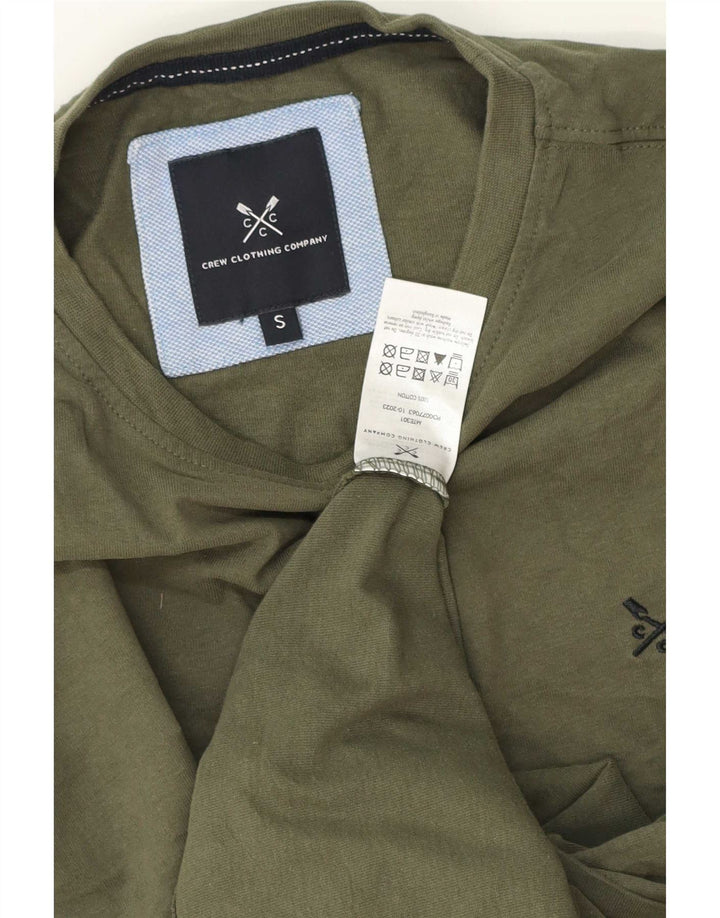 Crew Clothing T-shirt da uomo Top piccola in cotone kaki