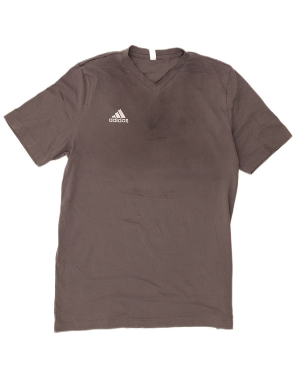 T-shirt Adidas da uomo Top Large in cotone grigio