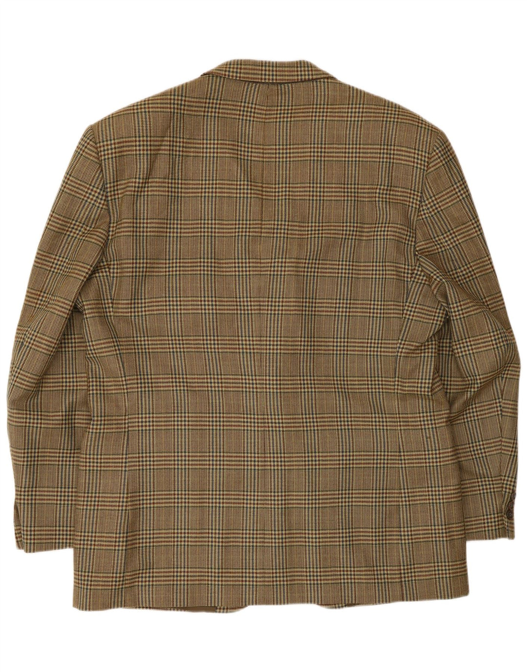 Giacca blazer vintage da uomo a 2 bottoni UK 40 grande pied de poule beige