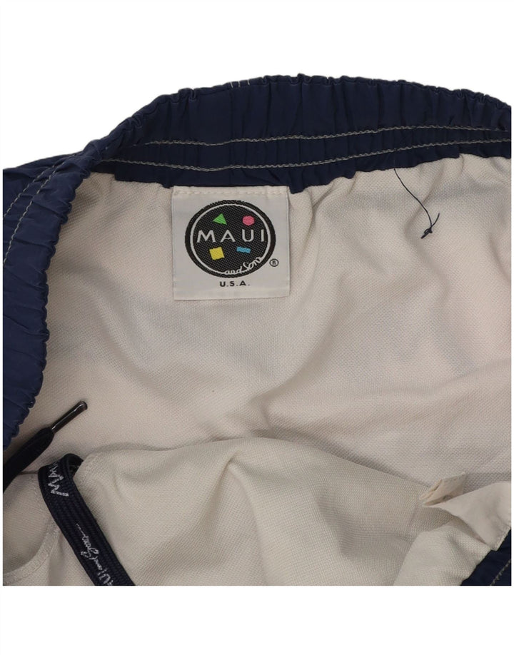 Maui and Sons Pantaloncini da bagno grafici da uomo in nylon color block grigio medio