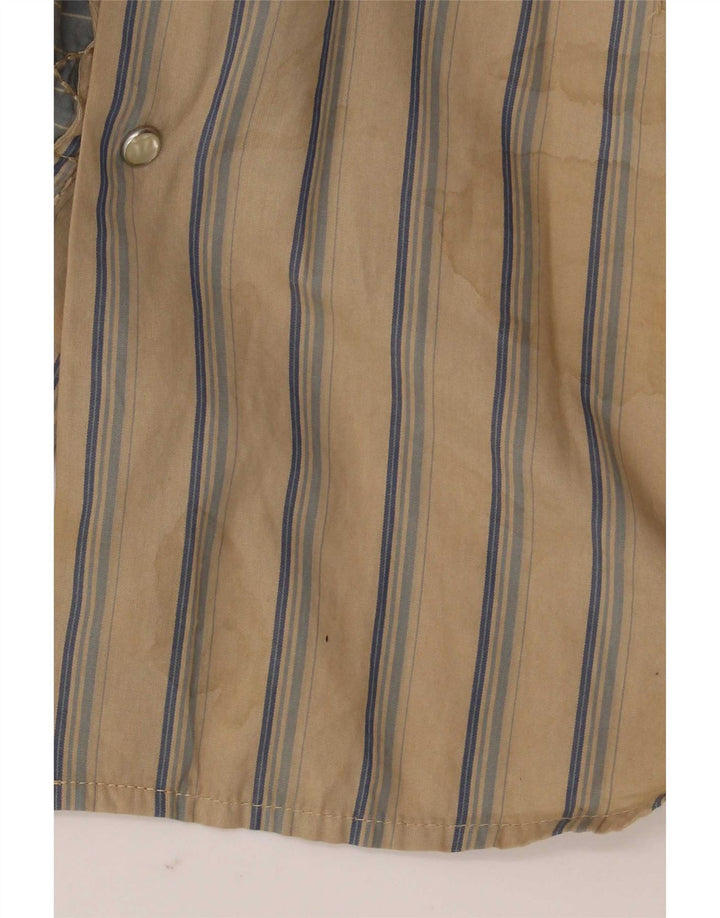 Camicia da uomo Iceberg in cotone a righe beige medio