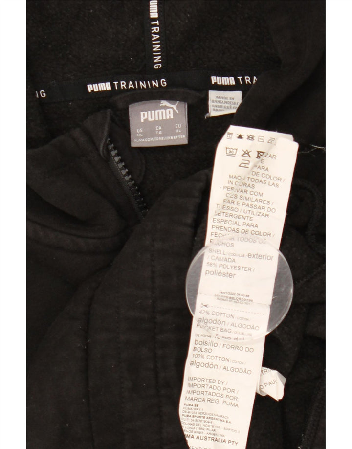 Felpa con cappuccio e zip corta oversize da donna PUMA UK 18 XL Poliestere nero