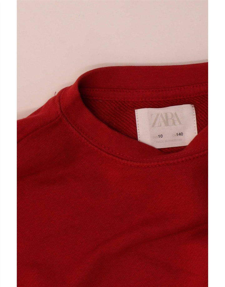 Felpa Maglia Zara Bambina 9-10 Anni Rossa