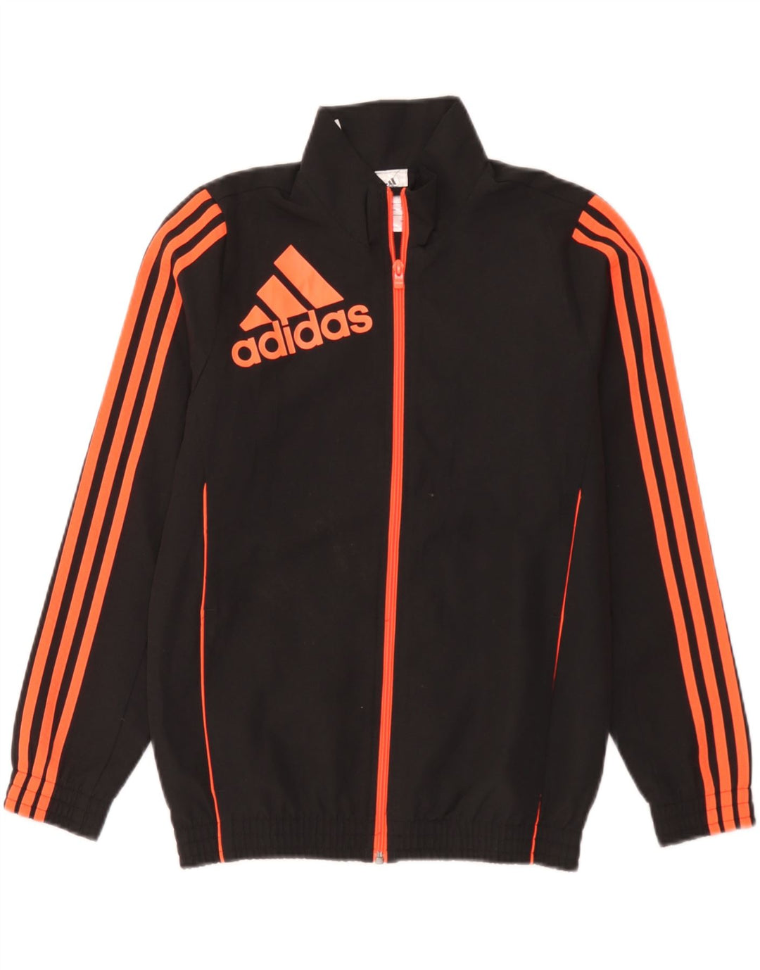 Giacca da ginnastica grafica da ragazzo Adidas 11-12 anni in poliestere nero