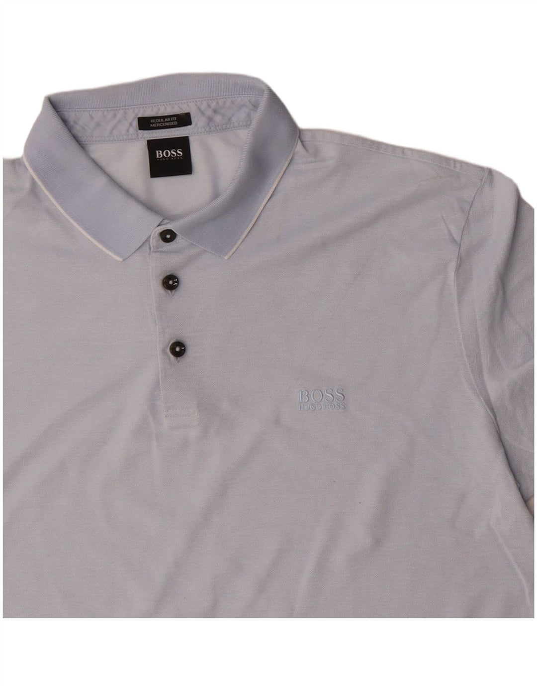 Polo Hugo Boss da uomo vestibilità regolare, taglia grande, in cotone blu