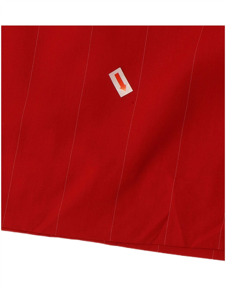 RALPH LAUREN Gonna dritta a vita alta da donna US 4 Small W24 Gessato rosso