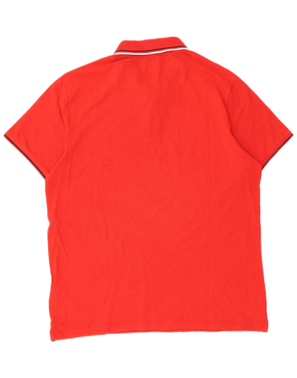 Polo da uomo Champion in cotone a righe grandi rosse