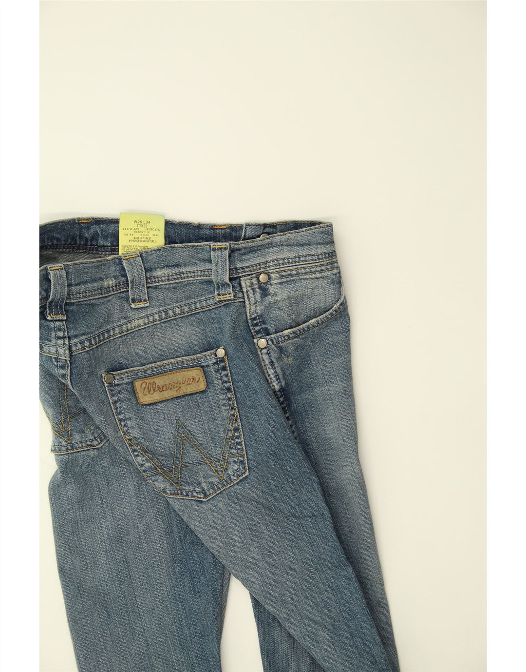 WRANGLER Womens Stokes Slim Jeans W26 L30 Blue Cotton Vintage Wrangler and Second-Hand Wrangler from Messina Hembry 
