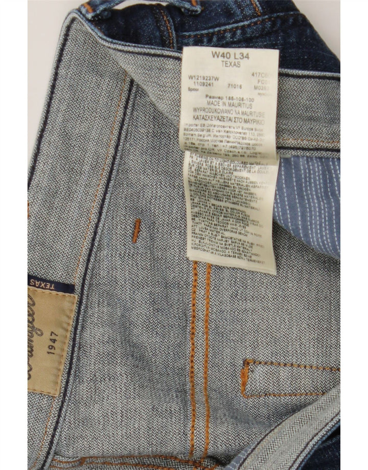 Jeans dritti da uomo Wrangler Texas W40 L34 cotone blu