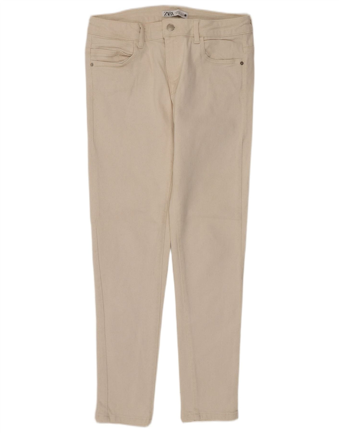 Jeans skinny da donna ZARA EU 40 medio W30 L27 bianco sporco