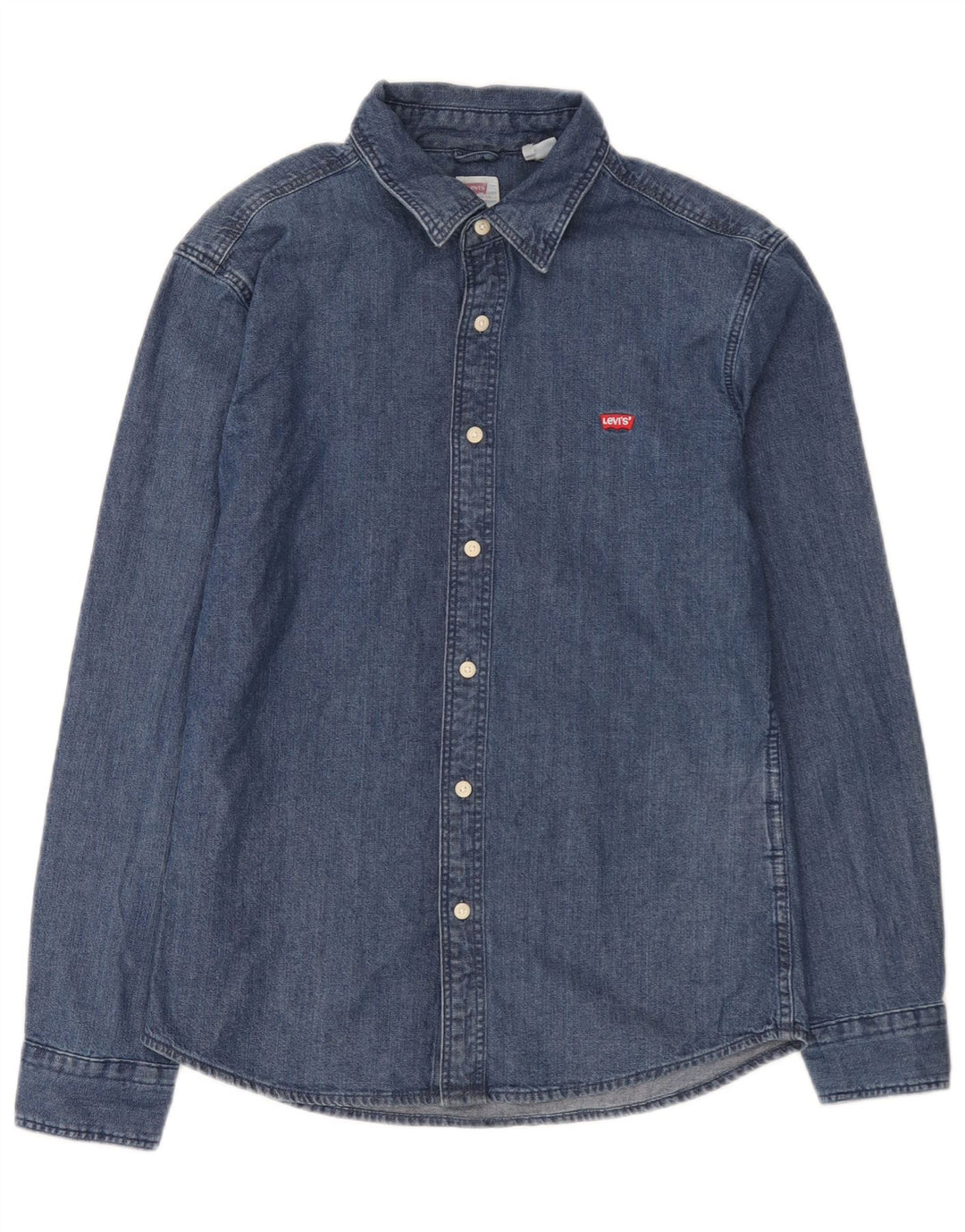Camicia di jeans slim fit Levi's da uomo in cotone blu medio