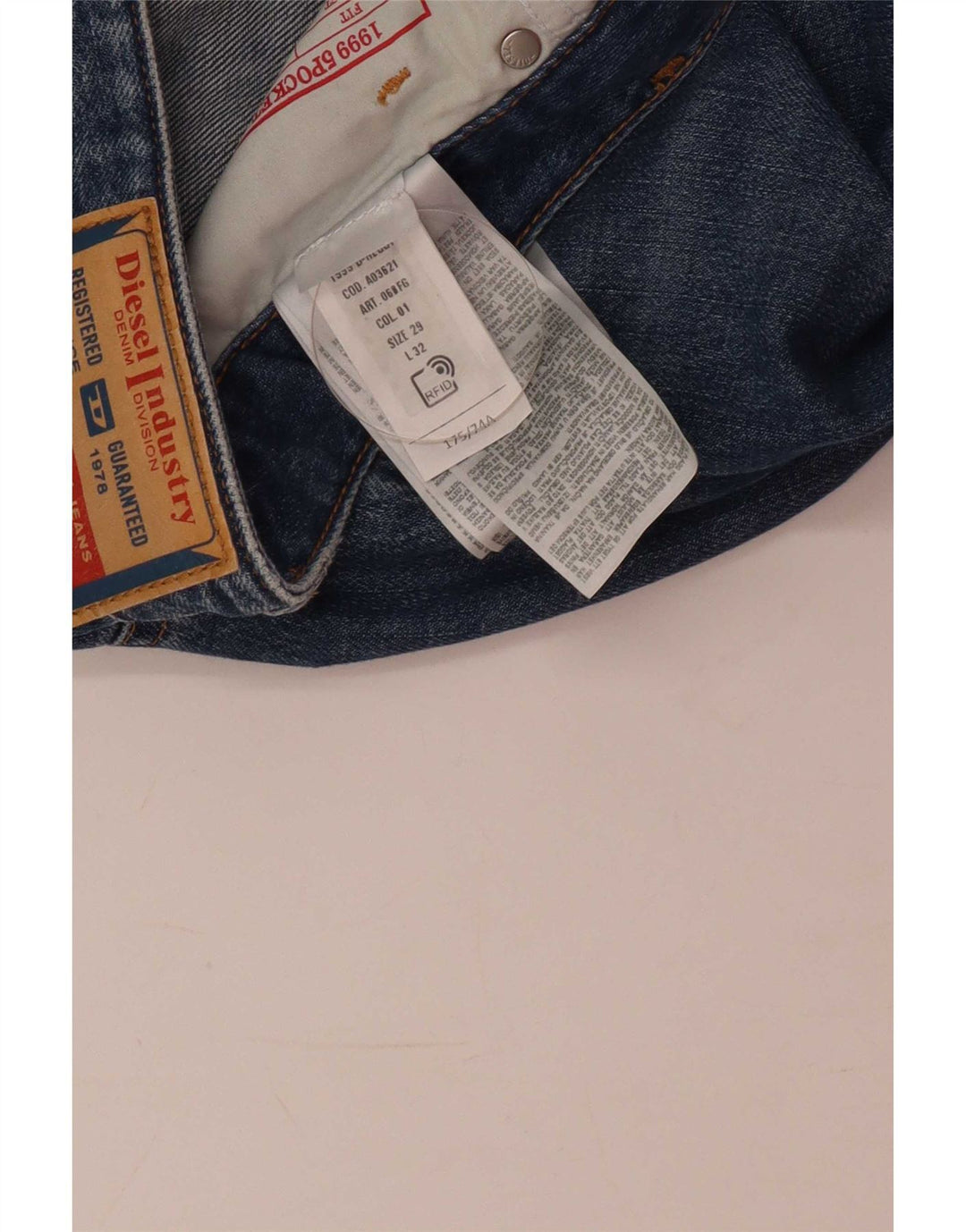 Jeans larghi da uomo Diesel W29 L32 cotone blu