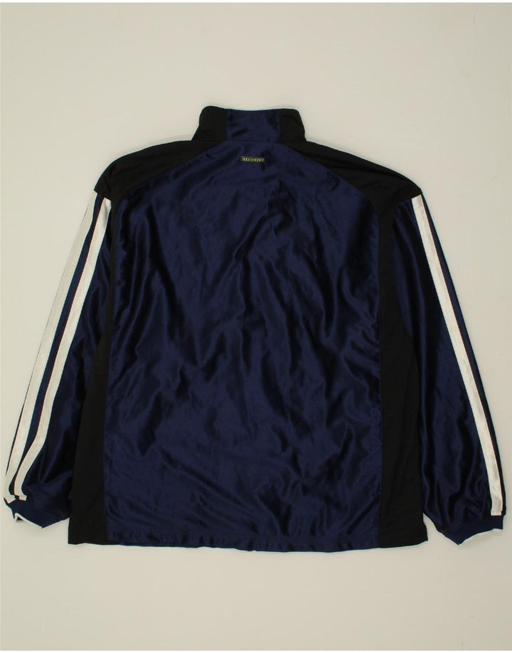 ADIDAS Mens Tracksuit Top Jacket Large Navy Blue Colourblock Polyester Vintage Adidas and Second-Hand Adidas from Messina Hembry 