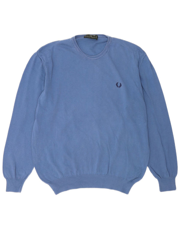 Maglione maglione girocollo da uomo Fred Perry 2XL cotone blu